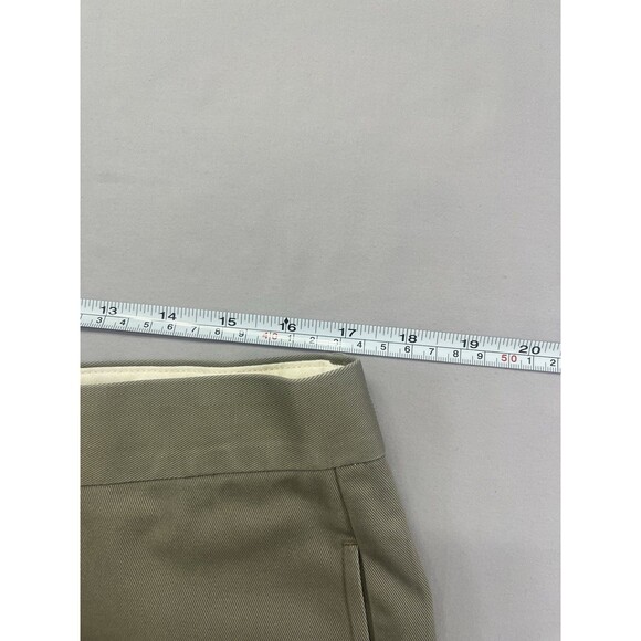 ORVIS Trim Fit Plain Front Chinos Khakis Pants Mens 35x27 100% Cotton Tan Beige - Picture 9 of 14